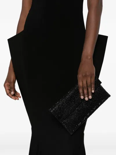 Twenty Four Haitch Carena Clutch Bag In Black