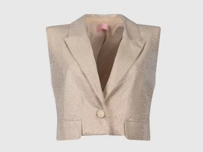 Twenty Four Haitch Collared Single-breasted Jacket In Neutral