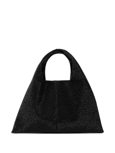 Twenty Four Haitch Crawford Strass-embellished Shoulder Bag In Black