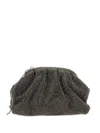 Twenty Four Haitch Crystal-embellished Clutch Bag In Gray