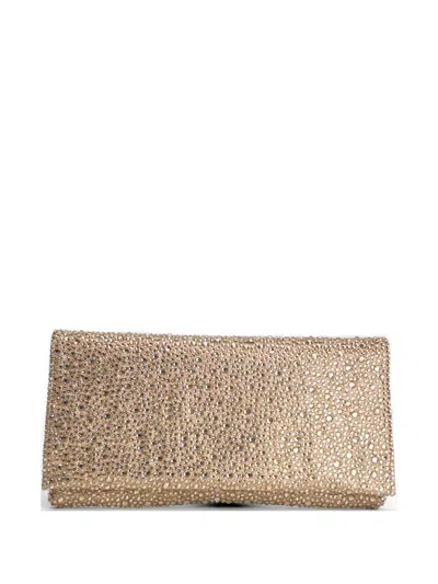 Twenty Four Haitch Crystal-embellished Clutch Bag In White