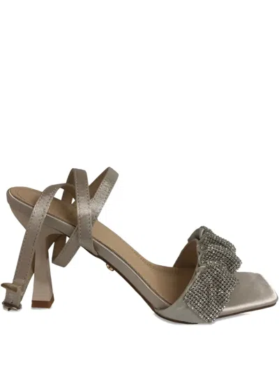 Twenty Four Haitch Crystal-embellished Sandals In Silver