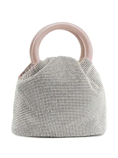 Twenty Four Haitch Crystal-embellished Shoulder Bag In Pink