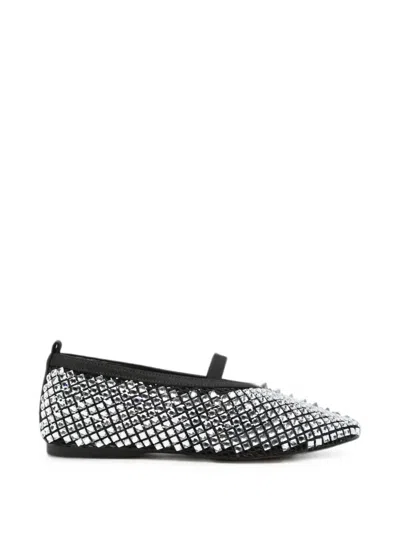 Twenty Four Haitch Crystal-embellished Sneakers In Black