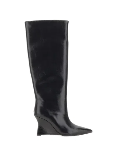 Twenty Four Haitch Diadema Pointed-toe Boots In Black