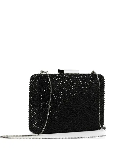 Twenty Four Haitch Embellished Chain Shoulder Bag In Black