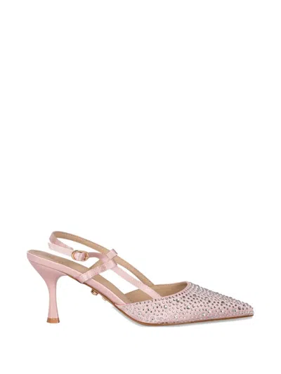 Twenty Four Haitch Embellished Pumps In Pink