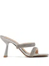 Twenty Four Haitch Embellished-strap Sandals In Silver