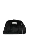 Twenty Four Haitch Embellished-tab Clutch Bag In Black