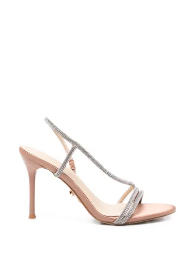 Twenty Four Haitch Flamenco Crystal-embellished Slingback Sandals In Multi