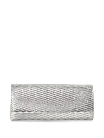 Twenty Four Haitch French75 Crystal-embellished Clutch Bag In Silver