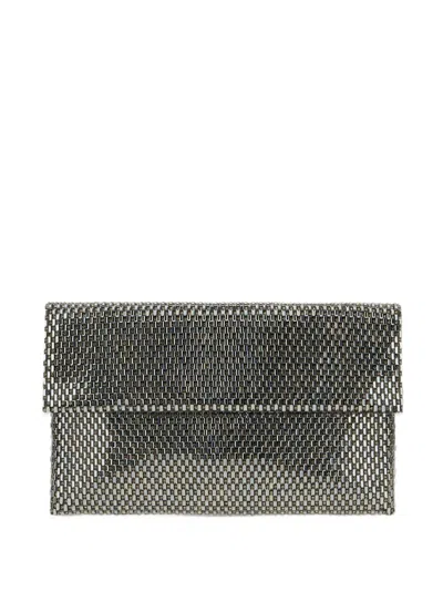 Twenty Four Haitch Heliens Bead-embellished Shoulder Bag In Black