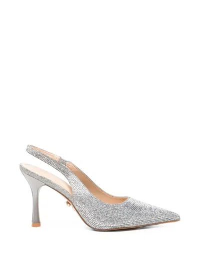 Twenty Four Haitch Hivera Crystal-embellished Slingback Pumps In Multi