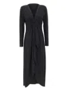 Twenty Four Haitch Ipek Rhinestone-embellishment Midi Dress In Black