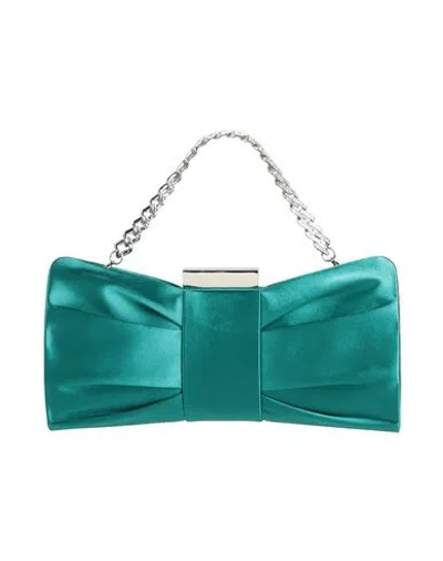 Twenty Four Haitch Leo Woman Handbag Emerald Green Size - Textile Fibers