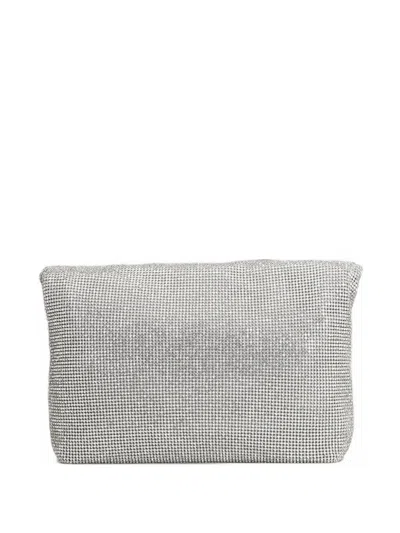Twenty Four Haitch Mini Varadero Crystal-embellished Clutch Bag In Orange