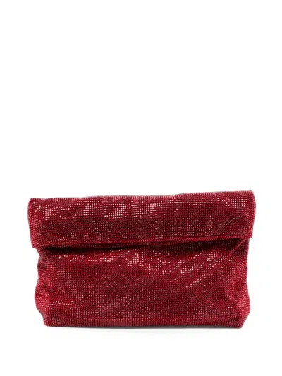 Twenty Four Haitch Mini Varadero Crystal-embellished Clutch Bag In Pink