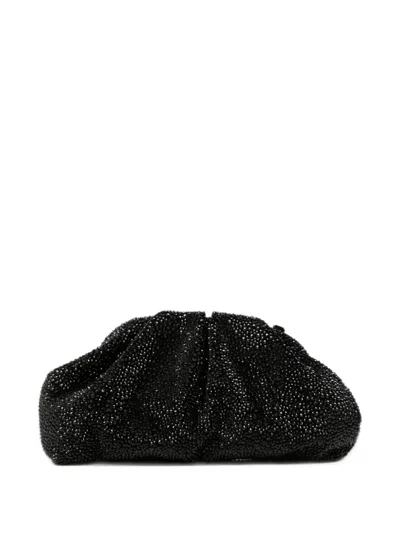 Twenty Four Haitch Mirach Sequin-embellished Clutch Bag In Black