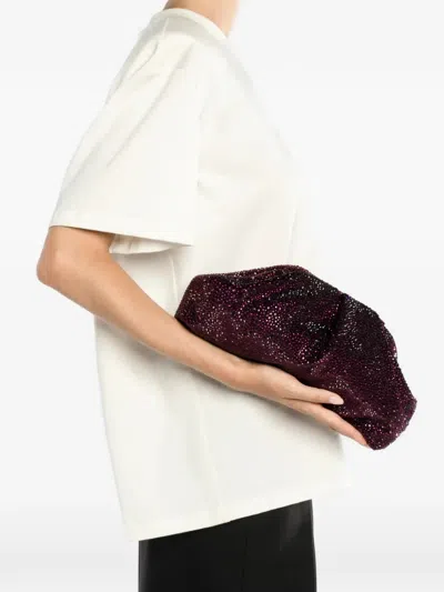 Twenty Four Haitch Mirach Clutch Mit Strass In Burgundy