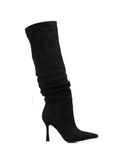 Twenty Four Haitch Miya Slouchy Pointed-toe Boots In Black