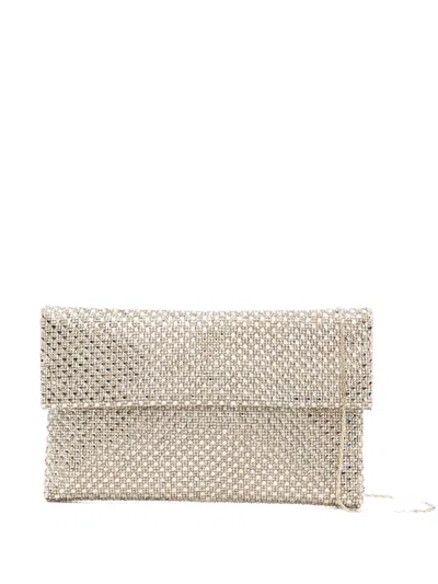 Twenty Four Haitch Morna Embellished Clutch Bag In Neutral