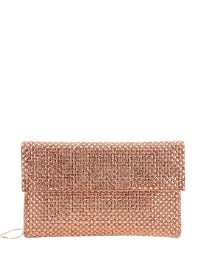 Twenty Four Haitch Morna Embellished Clutch Bag In Neutral