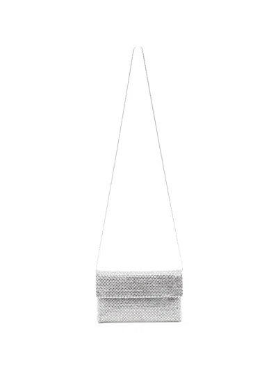 Twenty Four Haitch Morna Embellished Clutch Bag In Silver