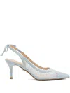 Twenty Four Haitch Net Dallas Pumps In Blue