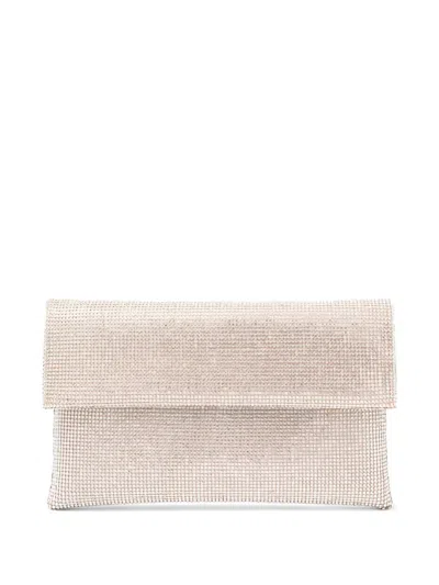 Twenty Four Haitch Nyalis Crystal-embellished Clutch Bag In Animal Print