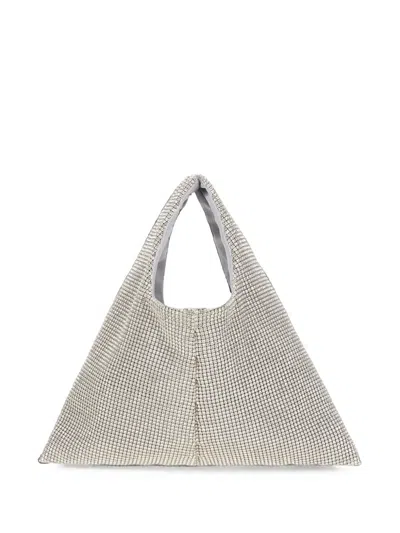 Twenty Four Haitch Parks Crystal-embellished Tote Bag In Silver