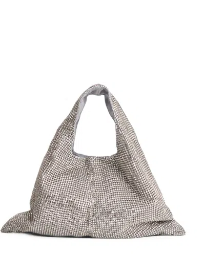 Twenty Four Haitch Parks Crystal-embellished Tote Bag In Silver