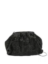 Twenty Four Haitch Petra Crystal-embellished Clutch Bag In Black