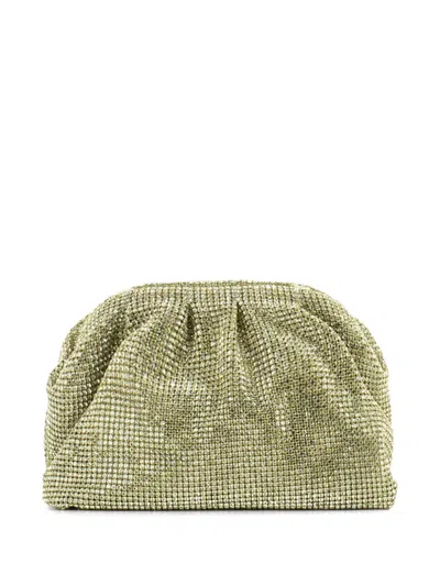 Twenty Four Haitch Petra Mesh Clutch Bag In Green