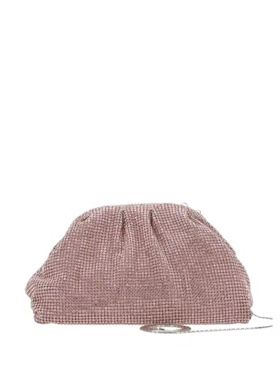 Twenty Four Haitch Petra Rhinestone Clutch Bag In Pink