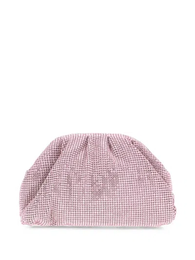 Twenty Four Haitch Petra Rhinestone-embellished Clutch Bag In Pink