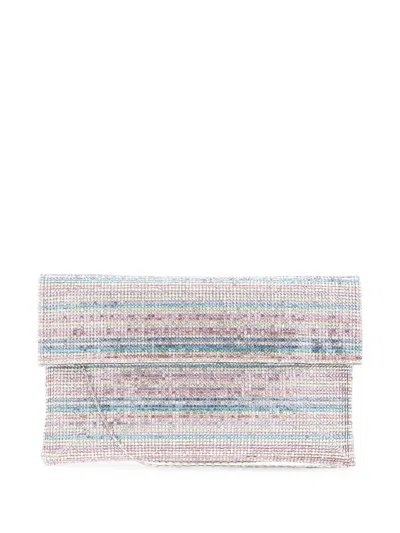 Twenty Four Haitch Petra Rhinestone-embellished Clutch Bag In Neutral