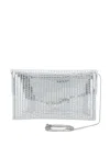 Twenty Four Haitch Pixel-pattern Clutch Bag In Silver