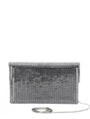 Twenty Four Haitch Pixel-pattern Clutch Bag In Silver