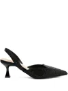 Twenty Four Haitch Pointed Toe Pumps In Black