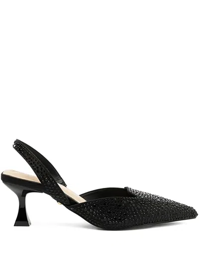 Twenty Four Haitch Pointed Toe Pumps In Black
