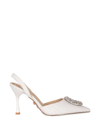 Twenty Four Haitch Pointed-toe Pumps In White