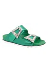 Twenty Four Haitch Sandals Green In Green