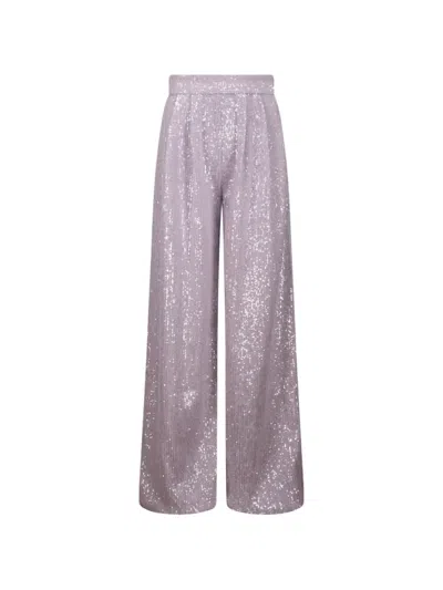 Twenty Four Haitch Sequin Trousers In Purple