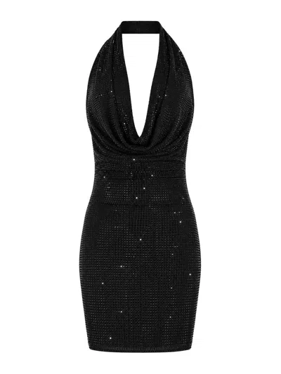 Twenty Four Haitch Short Kuta Dress In Black