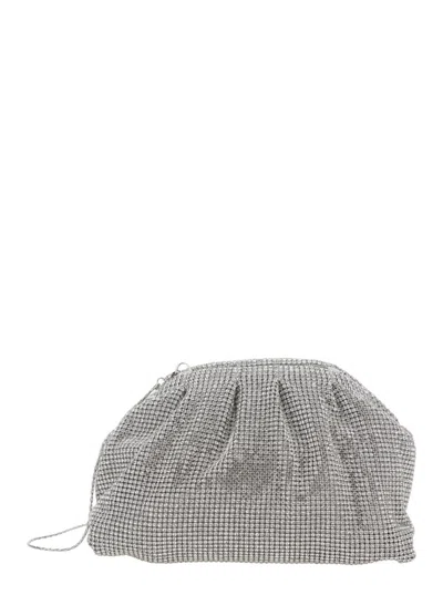 Twenty Four Haitch Silver Crystal Clutch