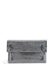 Twenty Four Haitch Silver Pixel-pattern Clutch In Silver