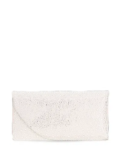 Twenty Four Haitch Siria Crystal-embellished Clutch Bag In Neutral