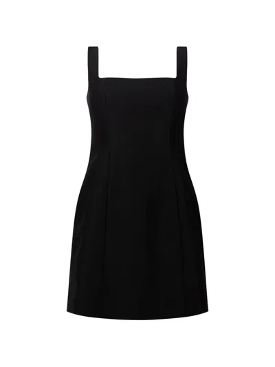 Twenty Four Haitch Square-neck Dress In Black