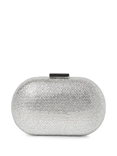 Twenty Four Haitch Sunrise Crystal-embellished Mini Clutch Bag In White