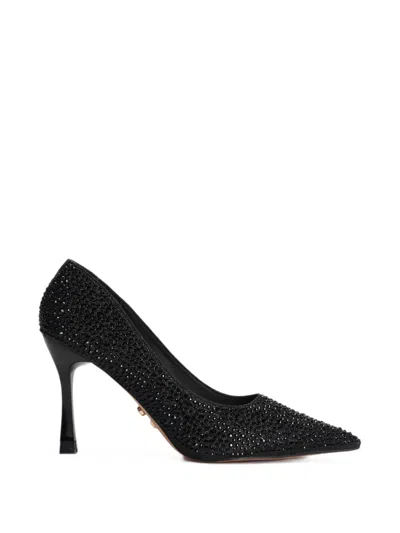 Twenty Four Haitch Taylor Crystal-embellished Pointed-toe Pumps In Black